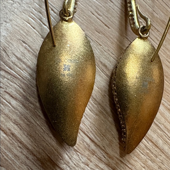 La Costa Organic Crystal Grand Loop Leaf Gem Earrings $609 RT - Picture 4 of 4